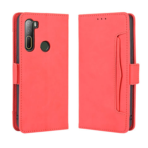 Funda de Cuero Cartera con Soporte Carcasa BY3 para HTC U20 5G Rojo