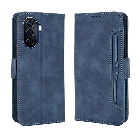 Funda de Cuero Cartera con Soporte Carcasa BY3 para Huawei Enjoy 50 Azul