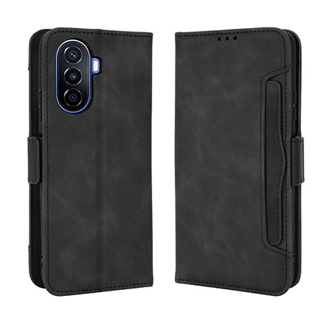 Funda de Cuero Cartera con Soporte Carcasa BY3 para Huawei Enjoy 50 Negro