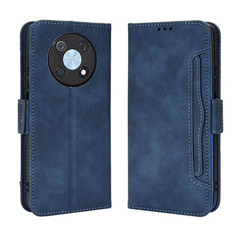 Funda de Cuero Cartera con Soporte Carcasa BY3 para Huawei Enjoy 50 Pro Azul