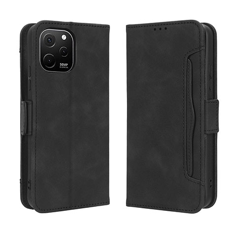 Funda de Cuero Cartera con Soporte Carcasa BY3 para Huawei Enjoy 50z Negro