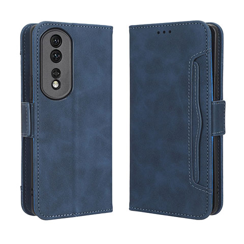 Funda de Cuero Cartera con Soporte Carcasa BY3 para Huawei Honor 80 Pro 5G Azul