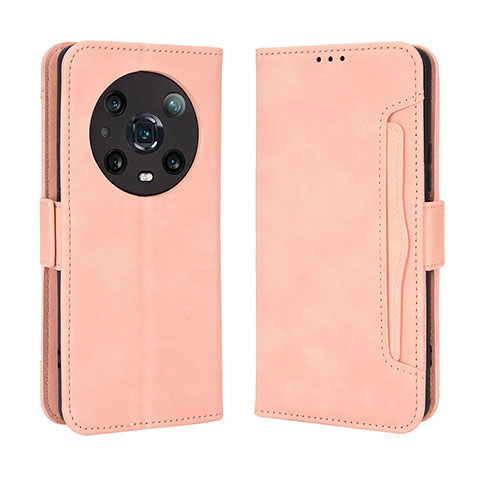 Funda de Cuero Cartera con Soporte Carcasa BY3 para Huawei Honor Magic4 Pro 5G Rosa