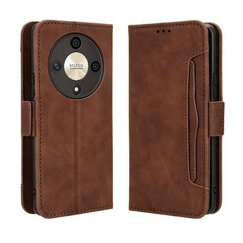 Funda de Cuero Cartera con Soporte Carcasa BY3 para Huawei Honor Magic6 Lite 5G Marron