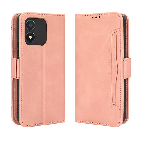 Funda de Cuero Cartera con Soporte Carcasa BY3 para Huawei Honor X5 Rosa