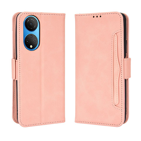 Funda de Cuero Cartera con Soporte Carcasa BY3 para Huawei Honor X7 Rosa