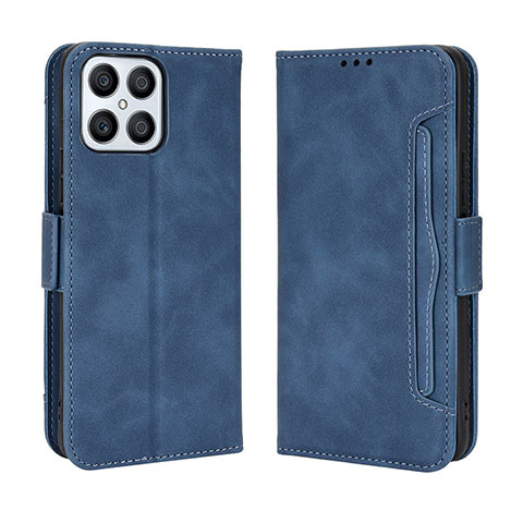 Funda de Cuero Cartera con Soporte Carcasa BY3 para Huawei Honor X8 4G Azul