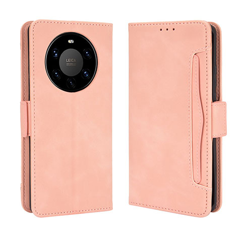 Funda de Cuero Cartera con Soporte Carcasa BY3 para Huawei Mate 40 Pro+ Plus Rosa