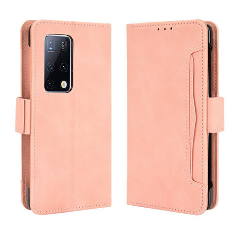 Funda de Cuero Cartera con Soporte Carcasa BY3 para Huawei Mate X2 Rosa