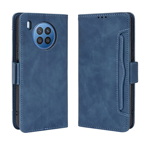 Funda de Cuero Cartera con Soporte Carcasa BY3 para Huawei Nova 8i Azul