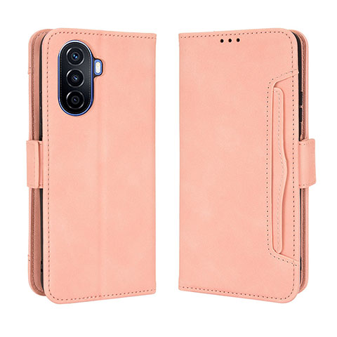 Funda de Cuero Cartera con Soporte Carcasa BY3 para Huawei Nova Y70 Rosa