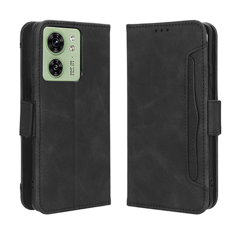 Funda de Cuero Cartera con Soporte Carcasa BY3 para Motorola Moto Edge (2023) 5G Negro