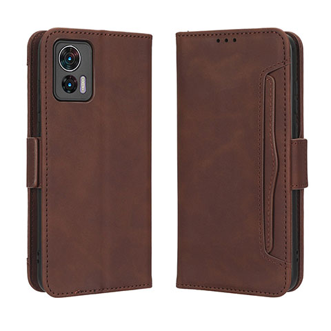 Funda de Cuero Cartera con Soporte Carcasa BY3 para Motorola Moto Edge 30 Lite 5G Marron