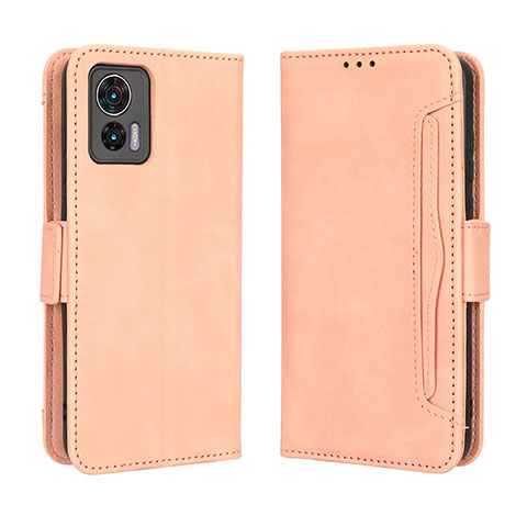 Funda de Cuero Cartera con Soporte Carcasa BY3 para Motorola Moto Edge 30 Neo 5G Rosa