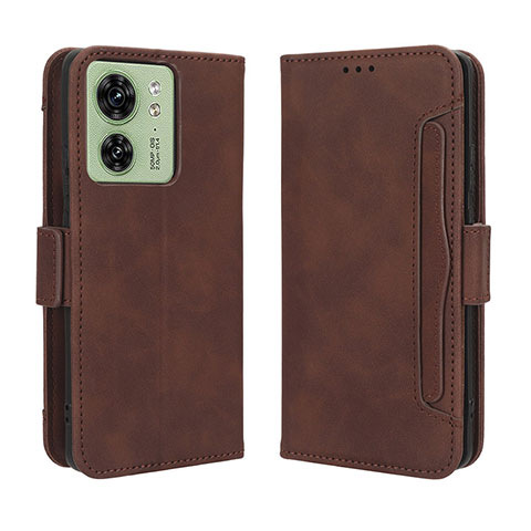 Funda de Cuero Cartera con Soporte Carcasa BY3 para Motorola Moto Edge 40 5G Marron