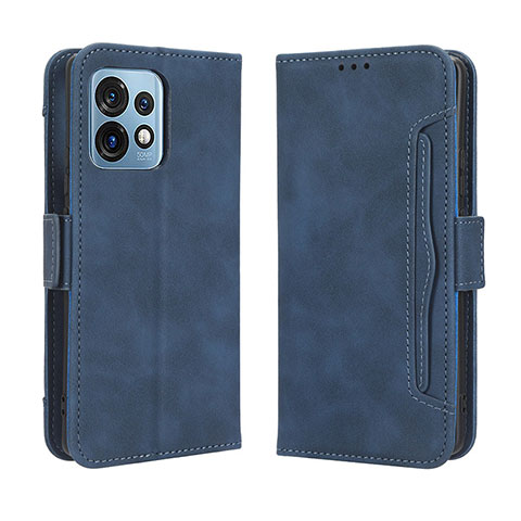 Funda de Cuero Cartera con Soporte Carcasa BY3 para Motorola Moto Edge Plus (2023) 5G Azul