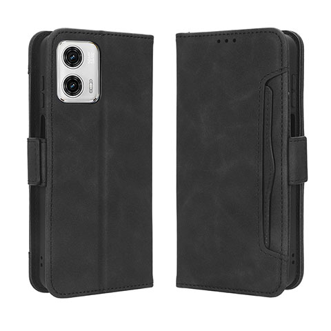 Funda de Cuero Cartera con Soporte Carcasa BY3 para Motorola Moto G 5G (2023) Negro