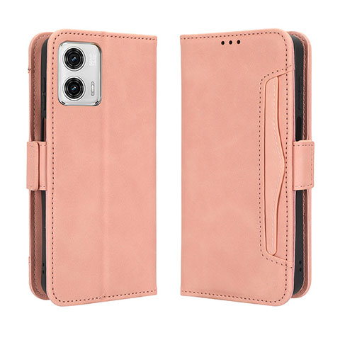 Funda de Cuero Cartera con Soporte Carcasa BY3 para Motorola Moto G 5G (2023) Rosa