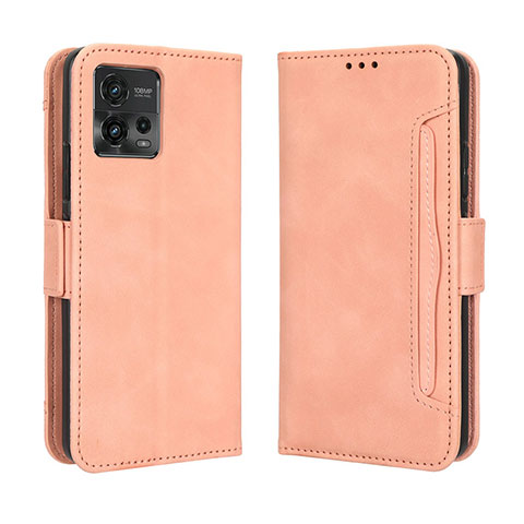 Funda de Cuero Cartera con Soporte Carcasa BY3 para Motorola Moto G72 Rosa