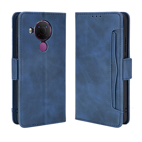 Funda de Cuero Cartera con Soporte Carcasa BY3 para Nokia 5.4 Azul