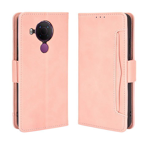 Funda de Cuero Cartera con Soporte Carcasa BY3 para Nokia 5.4 Rosa