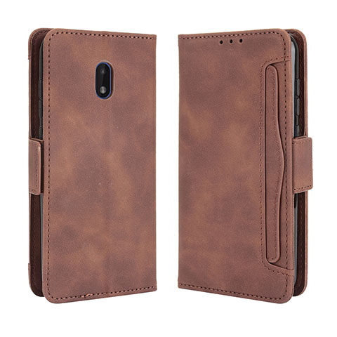 Funda de Cuero Cartera con Soporte Carcasa BY3 para Nokia C01 Plus Marron