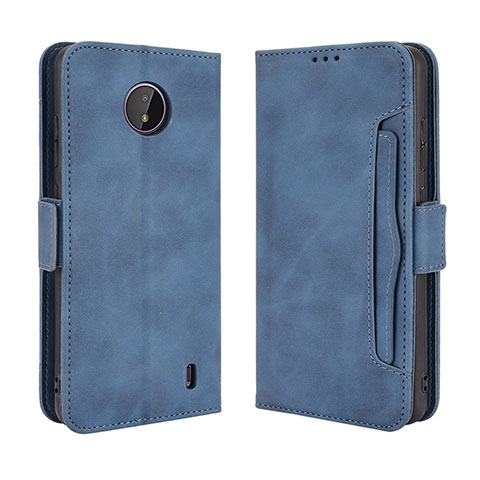 Funda de Cuero Cartera con Soporte Carcasa BY3 para Nokia C10 Azul