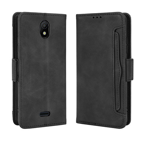 Funda de Cuero Cartera con Soporte Carcasa BY3 para Nokia C100 Negro