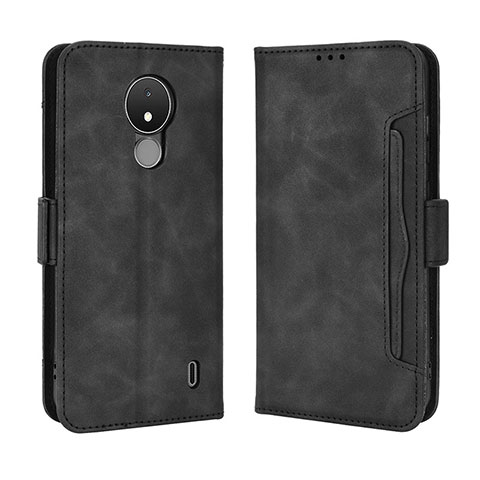 Funda de Cuero Cartera con Soporte Carcasa BY3 para Nokia C21 Negro