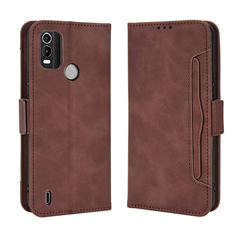 Funda de Cuero Cartera con Soporte Carcasa BY3 para Nokia C21 Plus Marron