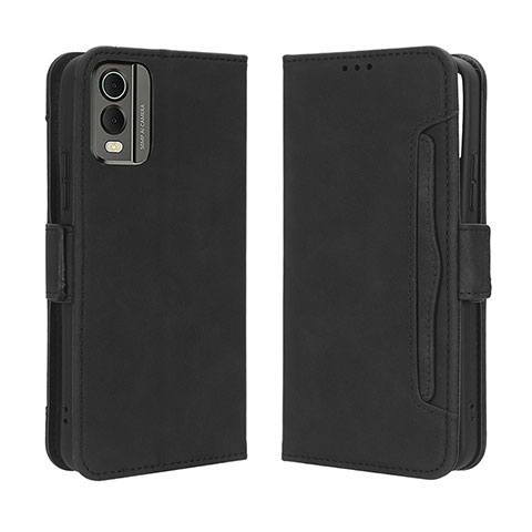 Funda de Cuero Cartera con Soporte Carcasa BY3 para Nokia C210 Negro