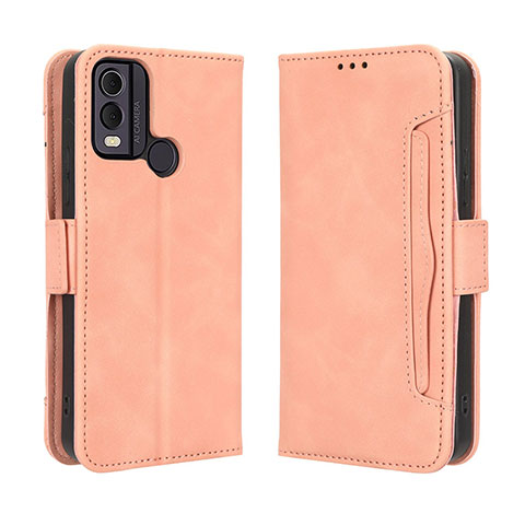 Funda de Cuero Cartera con Soporte Carcasa BY3 para Nokia C22 Rosa