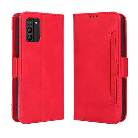 Funda de Cuero Cartera con Soporte Carcasa BY3 para Nokia G100 Rojo