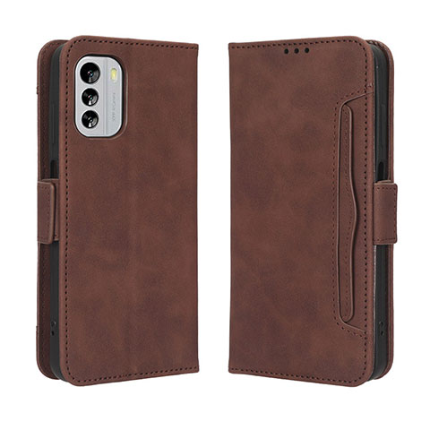 Funda de Cuero Cartera con Soporte Carcasa BY3 para Nokia G60 5G Marron