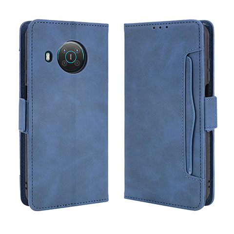 Funda de Cuero Cartera con Soporte Carcasa BY3 para Nokia X100 5G Azul