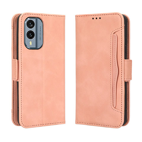 Funda de Cuero Cartera con Soporte Carcasa BY3 para Nokia X30 5G Rosa