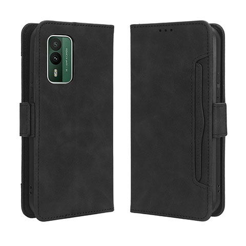 Funda de Cuero Cartera con Soporte Carcasa BY3 para Nokia XR21 Negro