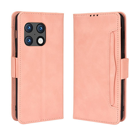 Funda de Cuero Cartera con Soporte Carcasa BY3 para OnePlus 10 Pro 5G Rosa