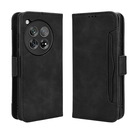 Funda de Cuero Cartera con Soporte Carcasa BY3 para OnePlus 12 5G Negro