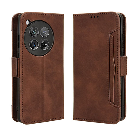 Funda de Cuero Cartera con Soporte Carcasa BY3 para OnePlus 12R 5G Marron