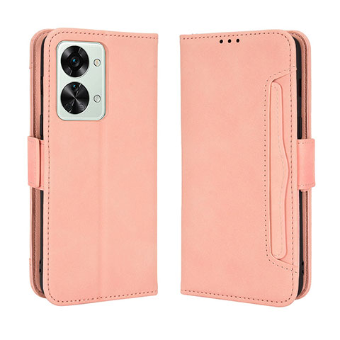 Funda de Cuero Cartera con Soporte Carcasa BY3 para OnePlus Nord 2T 5G Rosa