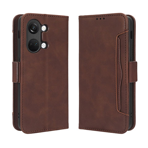 Funda de Cuero Cartera con Soporte Carcasa BY3 para OnePlus Nord 3 5G Marron