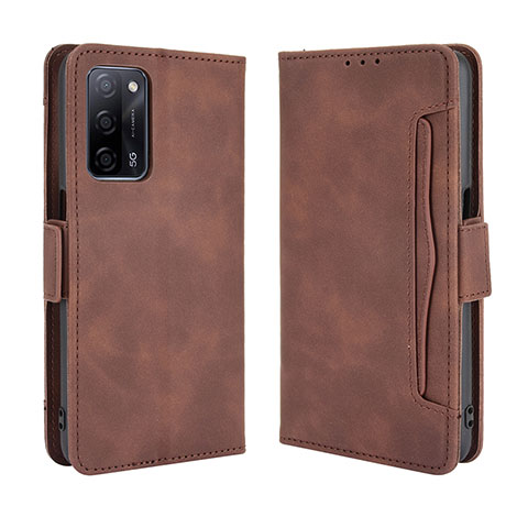 Funda de Cuero Cartera con Soporte Carcasa BY3 para Oppo A53s 5G Marron