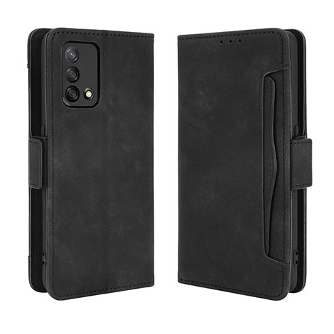 Funda de Cuero Cartera con Soporte Carcasa BY3 para Oppo A95 4G Negro