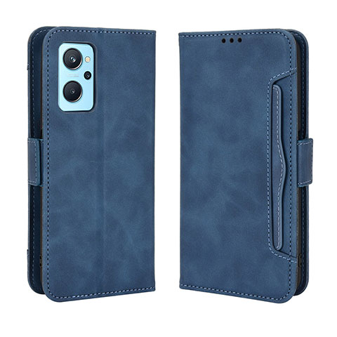 Funda de Cuero Cartera con Soporte Carcasa BY3 para Oppo A96 4G Azul