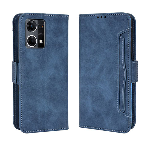 Funda de Cuero Cartera con Soporte Carcasa BY3 para Oppo F21 Pro 4G Azul