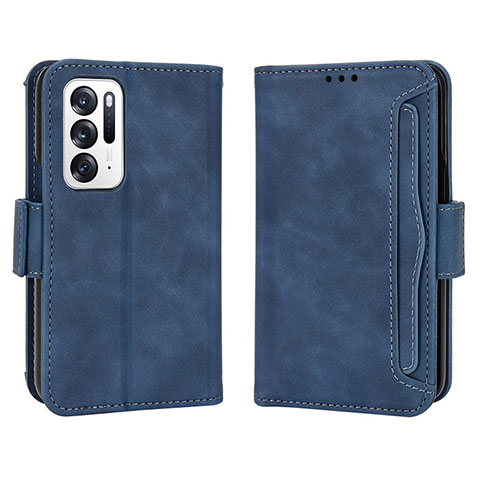 Funda de Cuero Cartera con Soporte Carcasa BY3 para Oppo Find N 5G Azul