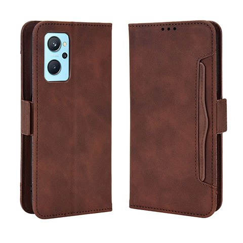 Funda de Cuero Cartera con Soporte Carcasa BY3 para Oppo K10 4G Marron