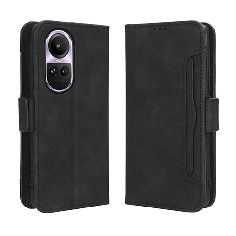 Funda de Cuero Cartera con Soporte Carcasa BY3 para Oppo Reno10 5G Negro