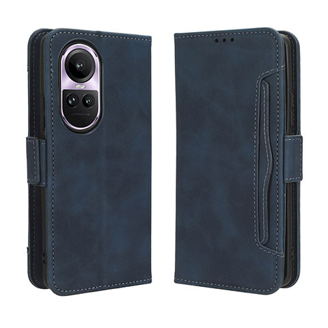 Funda de Cuero Cartera con Soporte Carcasa BY3 para Oppo Reno10 Pro 5G Azul